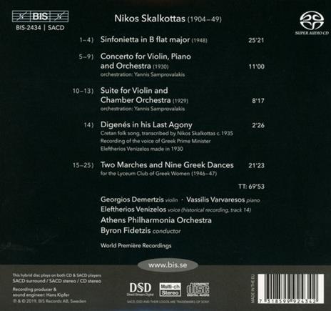 Musica per orchestra - SuperAudio CD di Nikos Skalkottas - 2