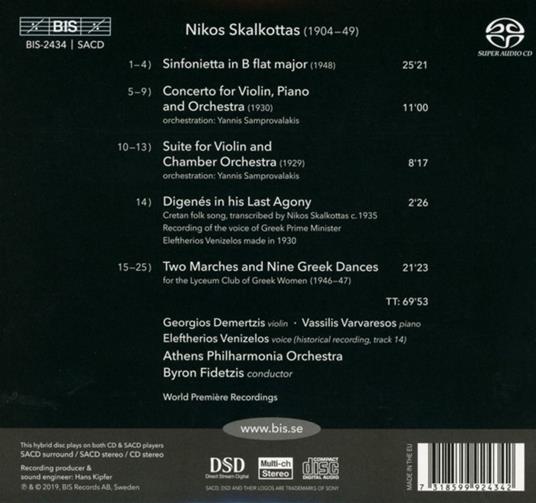 Musica per orchestra - SuperAudio CD di Nikos Skalkottas - 2