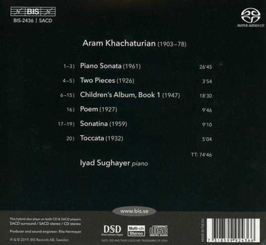 Musica per pianoforte - SuperAudio CD di Aram Khachaturian,Iyad Sughayer - 2