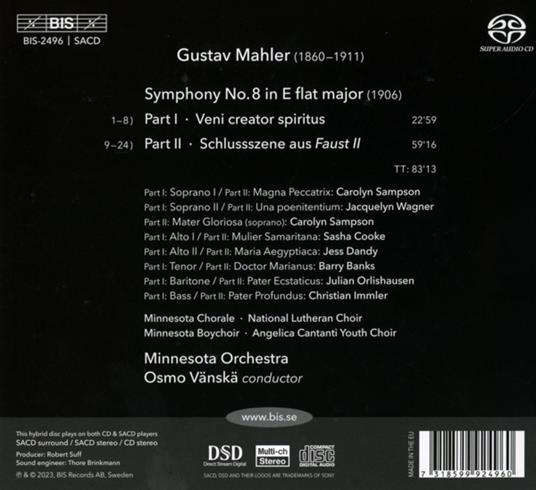 Symphony No. 8 - CD Audio di Gustav Mahler - 2