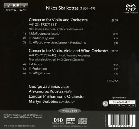 Two Concertos - SuperAudio CD di London Philharmonic Orchestra,Nikos Skalkottas - 2