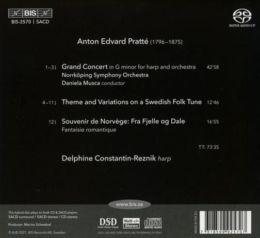 Grand Concert. Works for the Harp - SuperAudio CD di Norrköping Symphony Orchestra,Antoine Edouard Pratté - 2
