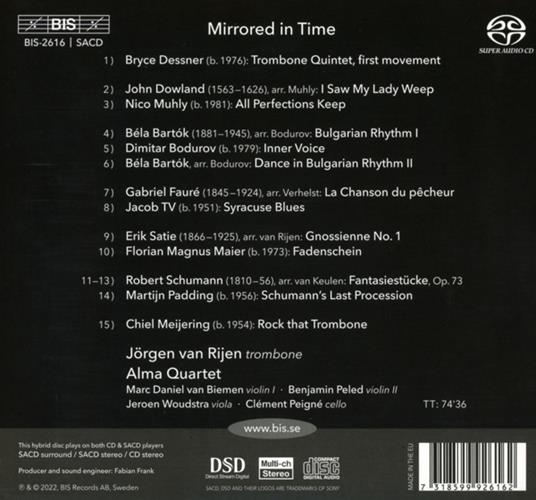 Mirrored in Time. Trombone and String Quartet (SACD) - SuperAudio CD di Alma - 2