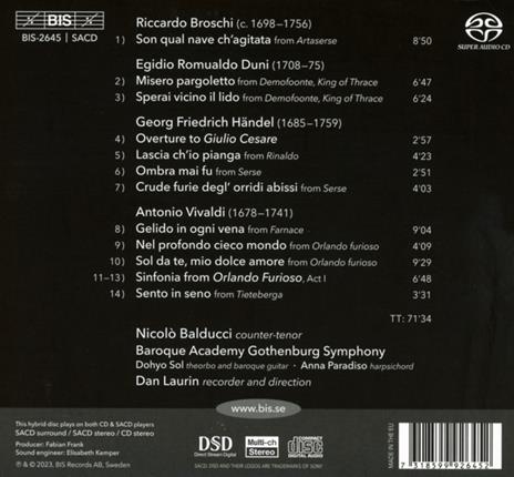 Amore Dolore - SuperAudio CD di Antonio Vivaldi,Georg Friedrich Händel,Egidio Romualdo Duni,Nicolò Balducci - 2