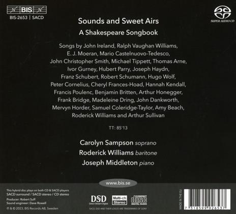 Sounds and Sweet Airs A Shakespeare Song - SuperAudio CD - 2
