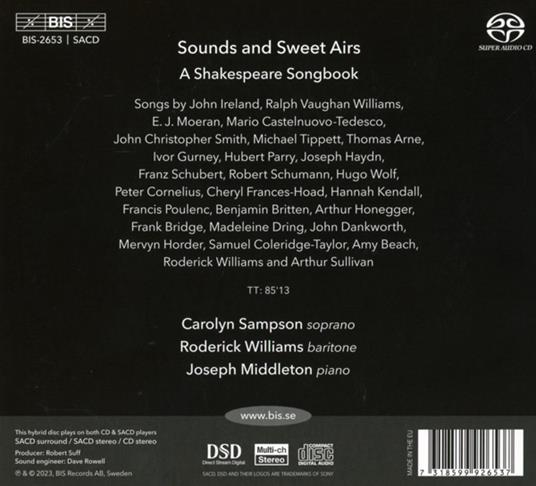 Sounds and Sweet Airs A Shakespeare Song - SuperAudio CD - 2