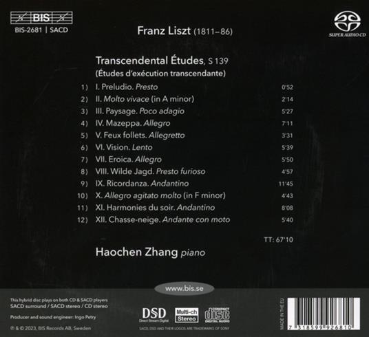 Transcendental Études - SuperAudio CD di Franz Liszt - 2