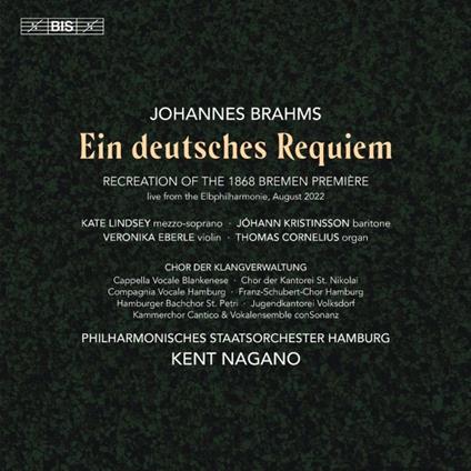 Ein Deutsches Requiem (2 Cd) - CD Audio di Johannes Brahms