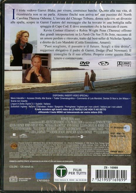 Le parole che non ti ho detto di Luis Mandoki - DVD - 2