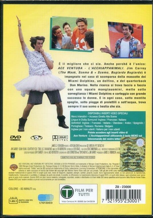 Ace Ventura: l'acchiappanimali di Tom Shadyac - DVD - 2