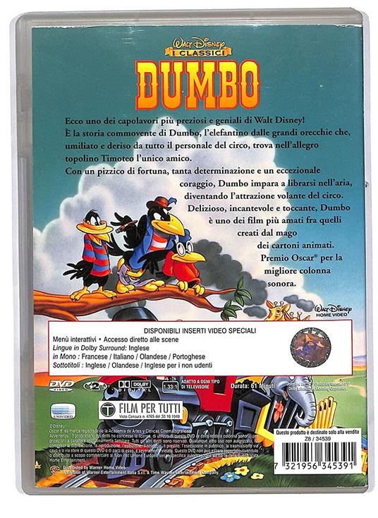 Dumbo (DVD) di Ben Sharpsteen - DVD - 2