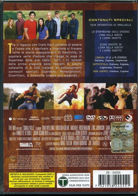 Smallville. Stagione 1 (Serie TV ita) (6 DVD) di David Nutter,Philip Sgriccia,Michael W. Watkins,Greg Beeman - DVD - 2