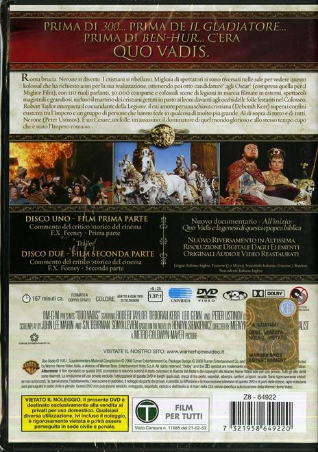 Quo Vadis (2 DVD)<span>.</span> Special Edition di Mervyn LeRoy - DVD - 2