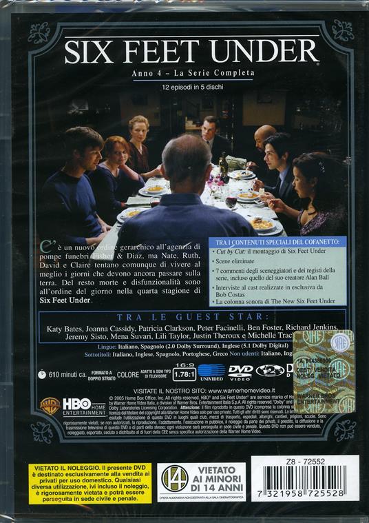 Six Feet Under. Stagione 4 (5 DVD) di Alan Ball - DVD - 2