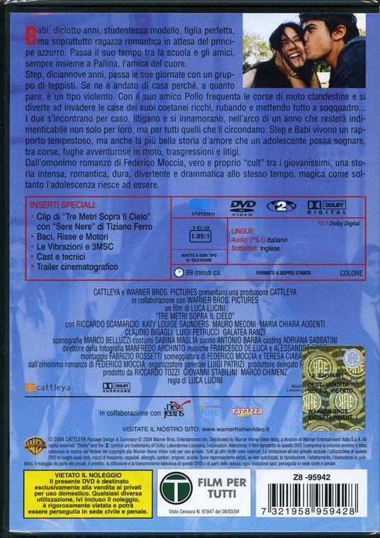 Tre metri sopra il cielo di Luca Lucini - DVD - 2
