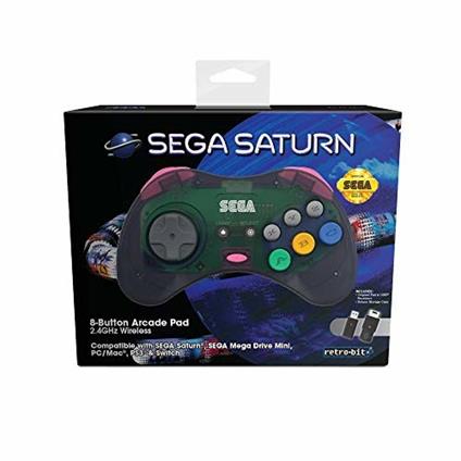 Retro Bit Sega Saturn 2.4G M2 GRIGIO Not Machine Specific Mac OS X, Windows XP, Nintendo Switch, PlayStation 3