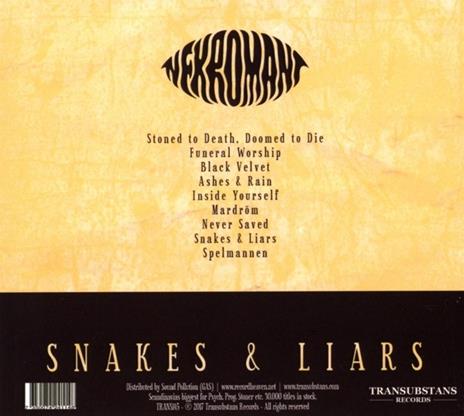 Snakes & Liars - CD Audio di Nekromant - 2