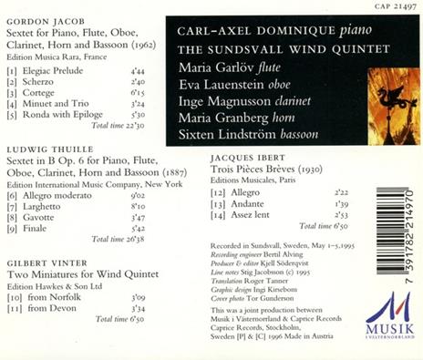 Sextets-quintet - CD Audio di Sundsvall Wind Quintet - 2