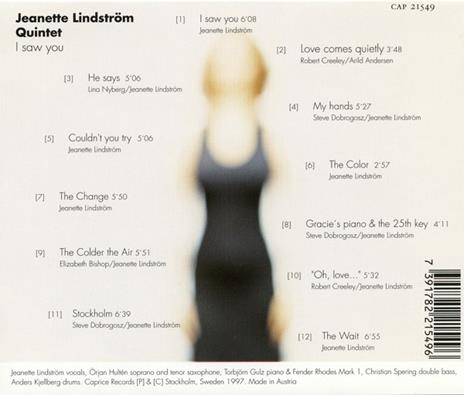 I Saw You - CD Audio di Jeanette Lindstrom - 2