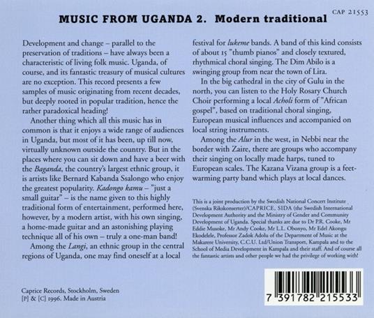 Music from Uganda vol.2 - CD Audio - 2