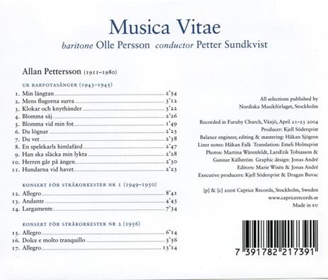 Ur Barfotasanger - CD Audio di Allan Pettersson - 2