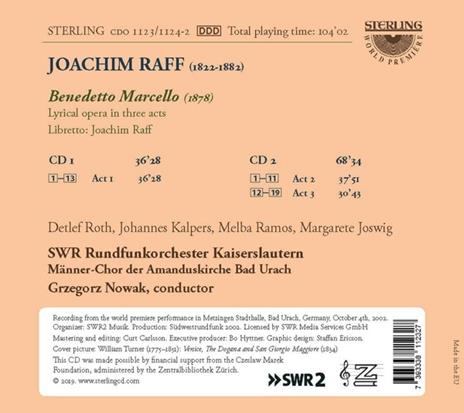 Benedetto Marcello (2 Cd) - CD Audio di Joseph Joachim Raff - 2