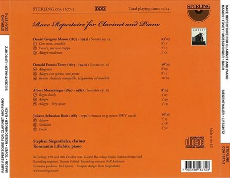 Rare Repertoire for Clarinet & Piano - CD Audio - 2