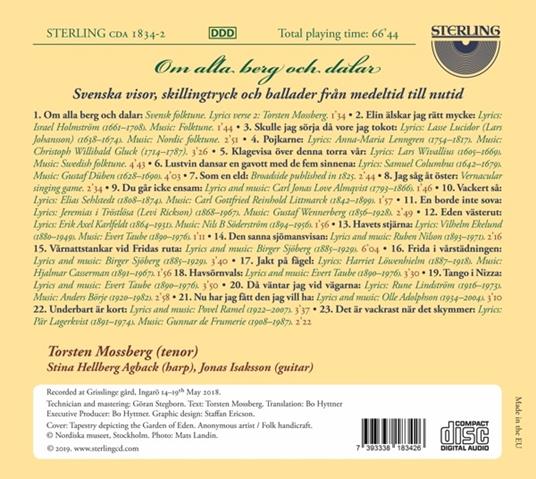 About Every Hill And Valley: Swedish Songs, Broadsides & Ballads from Medieval to Present - CD Audio - 2