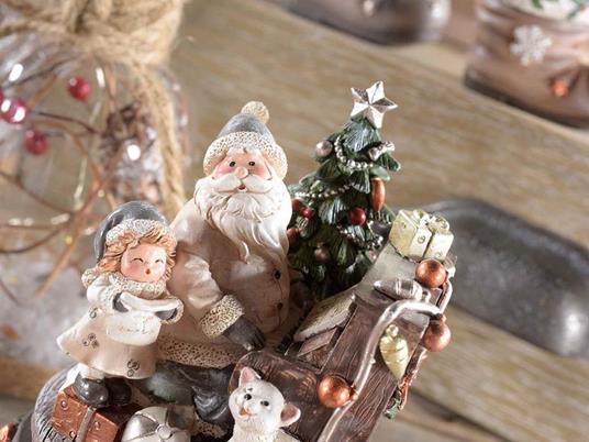 Carillon Natalizio con Babbo Natale idea regalo Natale decorazione Natalizia da tavolo - 2