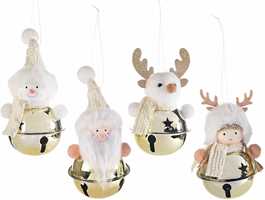 Set sei campanelle Natalizie in ceramica decorazioni Natalizie - Gruppo  Maruccia - Idee regalo