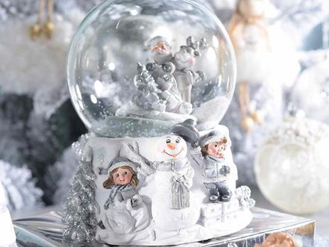 Carillon Natalizio Palla di Neve con Musica Idea Regalo per Il Natale Addobbi Natalizi per la Casa - 2