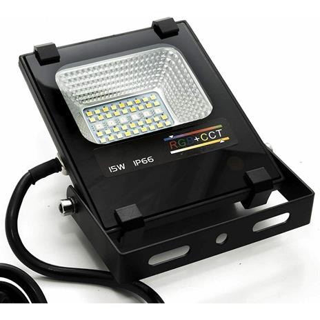 FARO FARETTO A LED RGB + CCT PER ESTERNI DA 15W CON TELECOMANDO IR PROIETTORE - 3