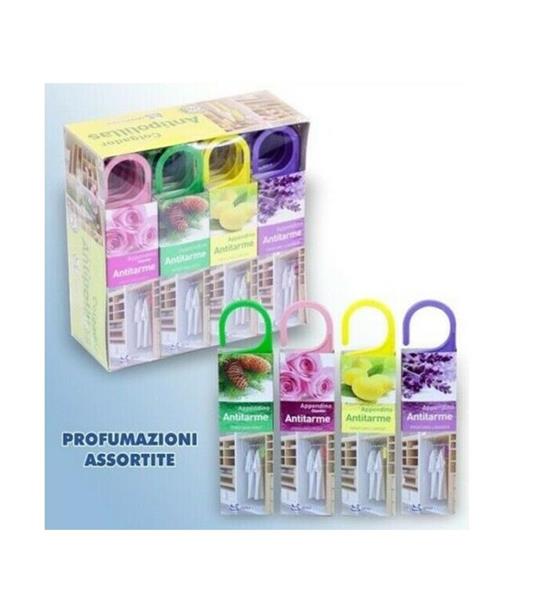 Set 24 Pezzi Anti Tarme Profumato Con Gancio Deodorante Varie Fragranze -  Trade Shop TRAESIO - Idee regalo