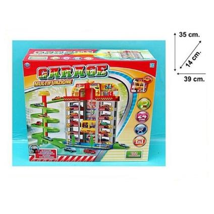 Box Garage 5 Piani 4 Auto Multifunzione Gioco Giocattolo Bambini