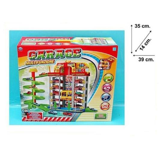 Box Garage 5 Piani 4 Auto Multifunzione Gioco Giocattolo Bambini