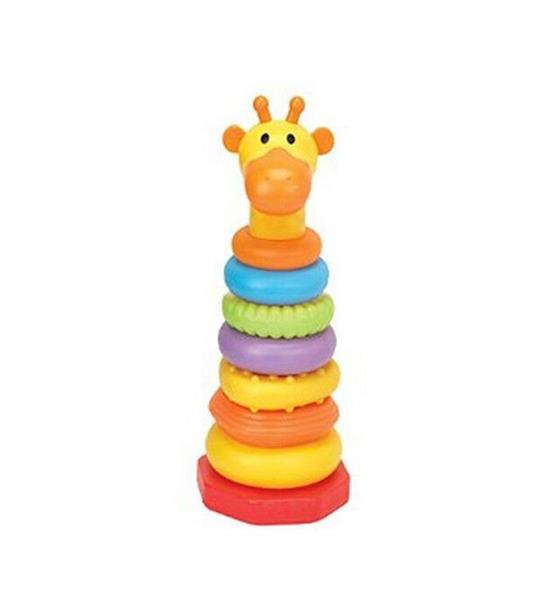 Piramide Ad Anelli Giraffa 7 Anelli Prima Infanzia Kidz Corner Toy