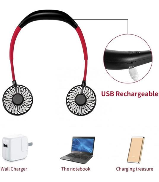 Mini Ventilatore Portatile Supporto Cuffie Appeso Al Collo Ricaricabile Usb  Fan - Trade Shop TRAESIO - Casa e Cucina | IBS