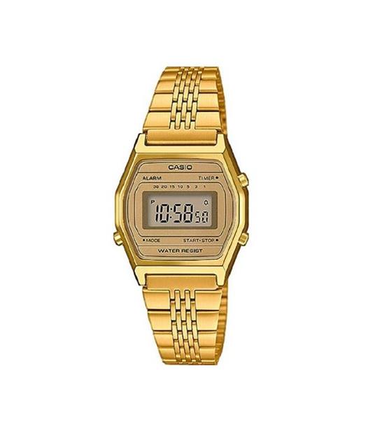 Orologio Donna Polso Casio La-690wega-9ef Cronografo Sveglia Calendario Dorato