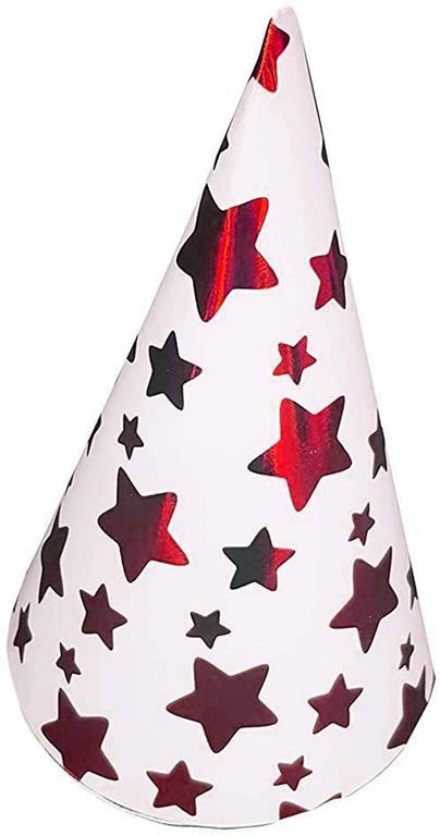 Cappello Cono Stelle Rosso Rosse Cappellino In Carta Festa Compleanno Party  Nascita Battesimo (Set 18 Pezzi) - Takestop - Idee regalo | IBS