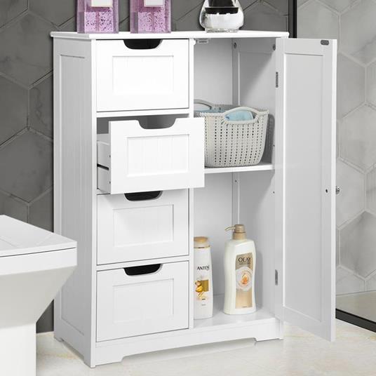 grigio bagno colore Elegante 4 cassetti mobiletto per camera da letto 