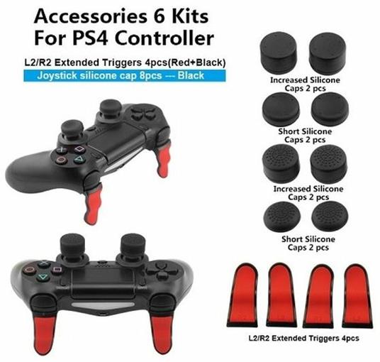 Kit 12 accessori controller PS4 - gioco per Console e accessori - ND -  Controller e Gamepad - Videogioco