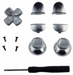 Aluminium 12 in 1 kit for ps4 controller Silver Color