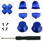 Aluminium 12 in 1 kit for ps4 controller Blue Color