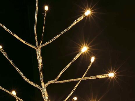Albero di Natale luminoso effetto dorato con 96 led 1,20 metri per interni ed esterni - 2