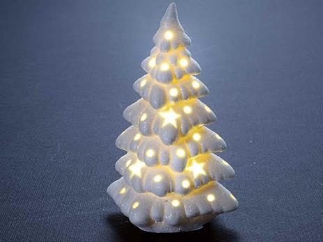 Alberi di Natale luminosi in porcellana bianca idea regalo - 4