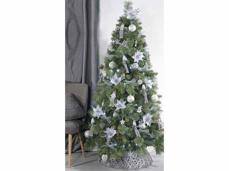 Copri base per albero di Natale in legno intrecciato color grigio base per albero di Natale - 4