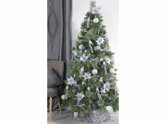 Copri base per albero di Natale in legno intrecciato color grigio base per albero di Natale - 4