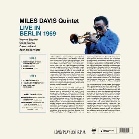 Live In Berlin 1969 - Vinile LP di Miles Davis - 2