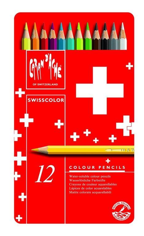 Matite colorate acquerellabili Caran d'Ache Swisscolor. Confezione in  metallo 12 colori - Caran d'Ache - Cartoleria e scuola
