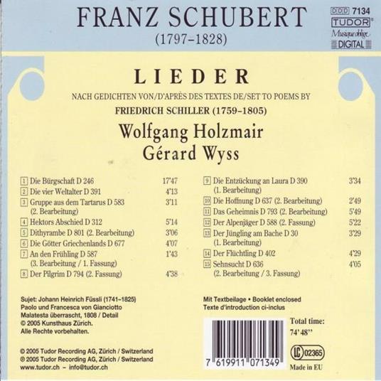 Schiller-Lieder - CD Audio di Franz Schubert - 2